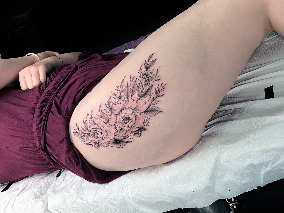 Floral tattoo by Inklab